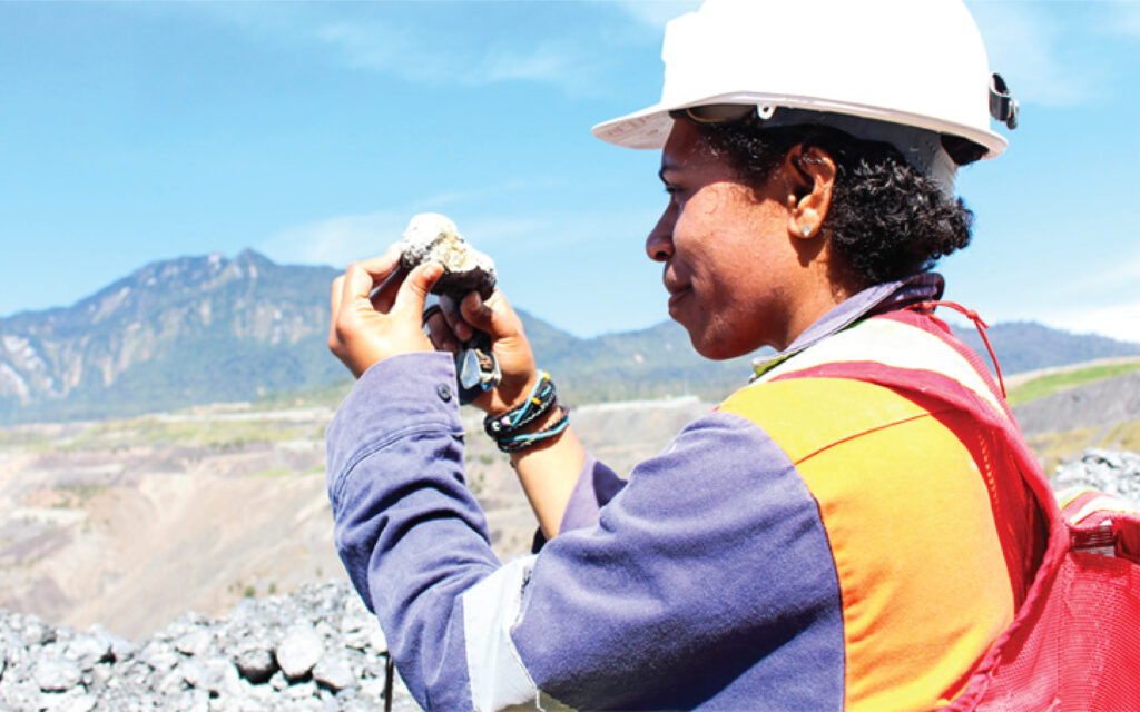 Ore sampling at Porgera Gold Mine. Photo Credit: Porgera Gold Mine.