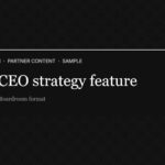 Exepreneur Boardroom sample: The CEO strategy feature