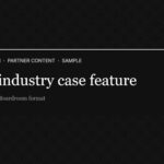 Exepreneur Boardroom sample: The industry case feature